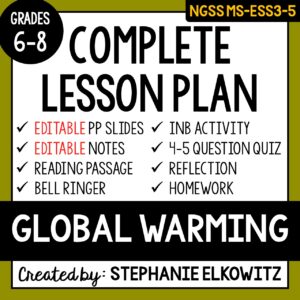MS-ESS3-5 Evidence for Climate Change Lesson