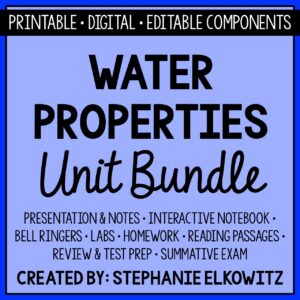 Water Properties Unit Bundle