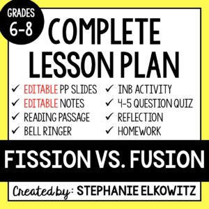 Fission vs. Fusion Lesson