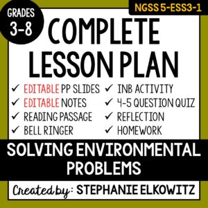 5-ESS3-1 Solving Environmental Problems Lesson