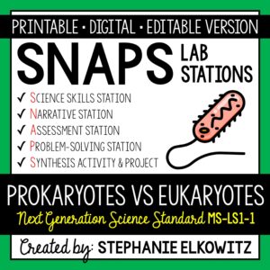 MS-LS1-1 Prokaryotes vs. Eukaryotes Lab