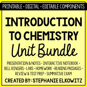 Chemistry Unit Bundle