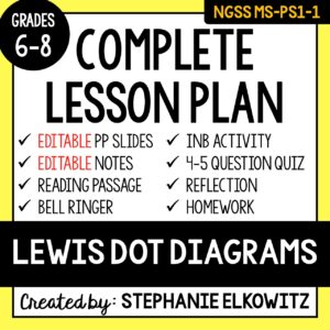 MS-PS1-1 Lewis Dot Diagrams Lesson