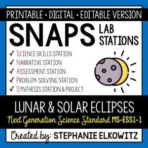 MS-ESS1-1 Solar and Lunar Eclipses Lab