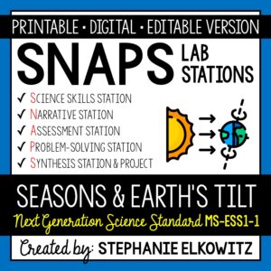 MS-ESS1-1 Seasons and Earth’s Tilt Lab