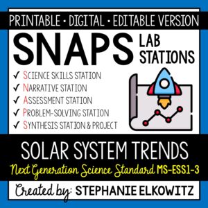 MS-ESS1-3 Solar System Trends Lab