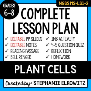 MS-LS1-2 Plant Cells Lesson