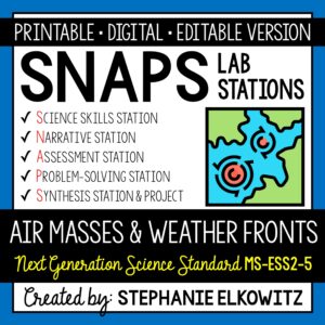 MS-ESS2-5 Air Masses and Weather Fronts Lab