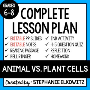 Animal vs. Plant Cells Lesson