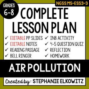 MS-ESS3-3 Air Pollution Lesson