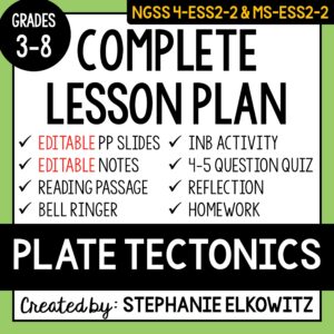 4-ESS2-2 & MS-ESS2-2 Plate Tectonics Lesson