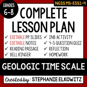 MS-ESS1-4 Geologic Time Scale Lesson