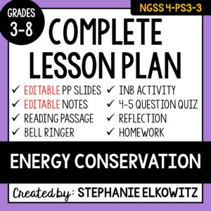 4-PS3-3 Conservation of Energy Lesson