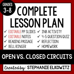 Open vs. Closed Circuits Lesson