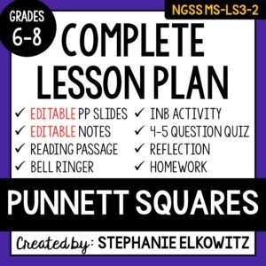 MS-LS3-2 Punnett Squares Lesson