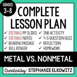Metals vs. Nonmetals Lesson