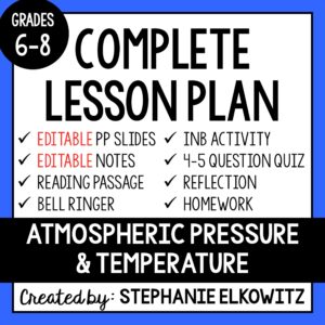 Atmospheric Pressure and Temperature Lesson