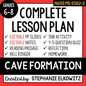 MS-ESS2-2 Cave Formation Lesson