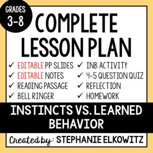 Instincts vs. Learned Behaviors Lesson