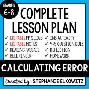 Calculating Error Lesson