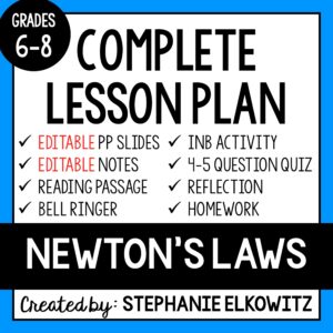 MS-PS2-1 & MS-PS2-2 Newton’s Laws Lesson