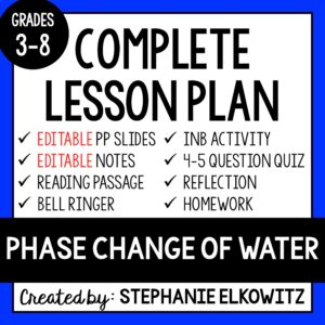 Phase Change of Water Lesson