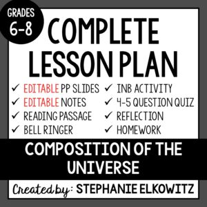 Composition of the Universe Lesson