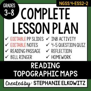 4-ESS2-2 Reading Topographic Maps Lesson