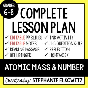 Atomic Mass and Number Lesson