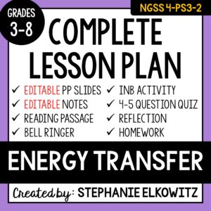 4-PS3-2 Energy Transfer Lesson