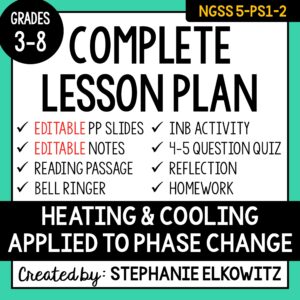 5-PS1-2 Phase Change Heating and Cooling Lesson