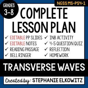 MS-PS4-1 Transverse Waves Lesson