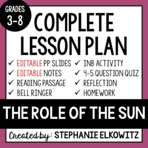 The Role of the Sun Lesson