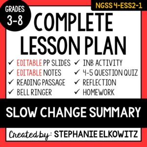 4-ESS2-1 Slow Change Summary Lesson