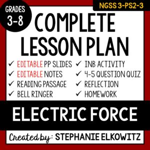 3-PS2-3 Electric Force Lesson