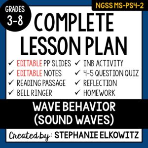 MS-PS4-2 Wave Behavior (Sound Waves) Lesson