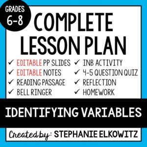 Identifying Variables Lesson