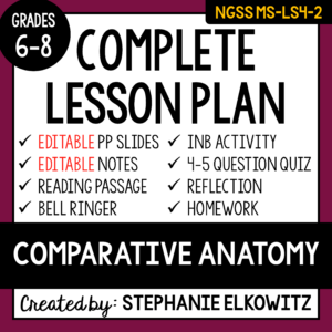 MS-LS4-2 Comparative Anatomy Lesson