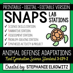 3-LS4-2 Animal Defense Adaptations Lab