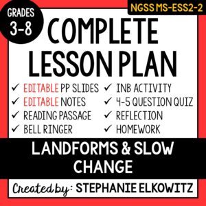MS-ESS2-2 Landforms and Slow Change Lesson