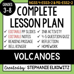 4-ESS3-2 & MS-ESS2-2 Volcanoes Lesson