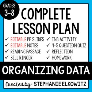 Organizing Data Lesson