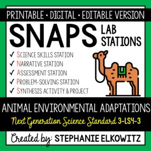 3-LS4-3 Animal Environmental Adaptations Lab