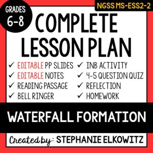 MS-ESS2-2 Waterfall Formation Lesson